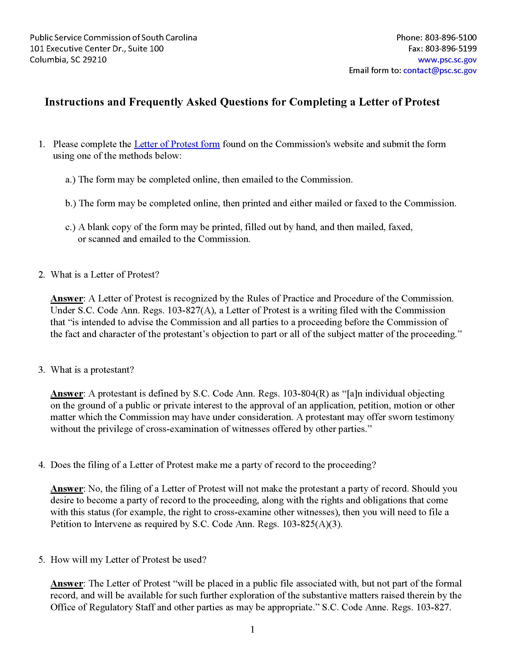 How to write a protest letter image